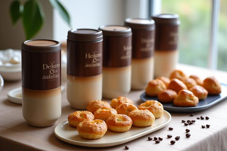 Hearth & Kettle coffee carafes and pastries ready for catering